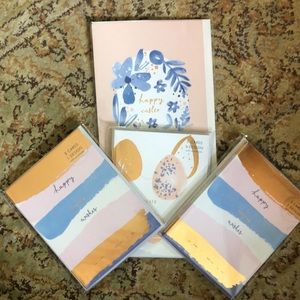 EASTER “Happy Easter Wishes” Eggs Special 16 cards & Envelope PIER 1 STRIPE New